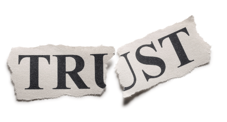 Broken trust.